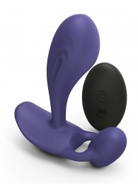 Темно-синий вибромассажер Witty P G Vibrator with Remote Control - Love to Love - в Волжском купить с доставкой