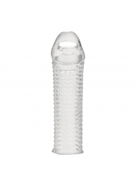 Текстурированная насадка на пенис Clear Textured Penis Enhancing Sleeve Extension - 16,5 см. - BlueLine - в Волжском купить с доставкой