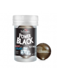 Интимный гель Power Black Hot Ball с охлаждающе-разогревающим эффектом (2 шарика по 3 гр.) - HotFlowers - купить с доставкой в Волжском