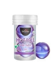 Лубрикант на масляной основе Hot Ball Beija Muito с ароматом винограда (2 шарика по 3 гр.) - HotFlowers - купить с доставкой в Волжском