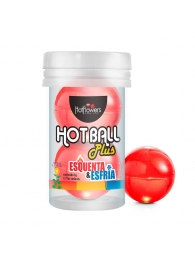 Лубрикант на масляной основе Hot Ball Plus с охлаждающе-разогревающим эффектом (2 шарика по 3 гр.) - HotFlowers - купить с доставкой в Волжском