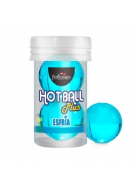 Лубрикант на масляной основе Hot Ball Plus с охлаждающим эффектом (2 шарика по 3 гр.) - HotFlowers - купить с доставкой в Волжском