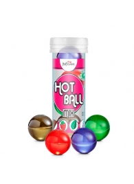 Ароматизированный лубрикант Hot Ball Mix на масляной основе (4 шарика по 3 гр.) - HotFlowers - купить с доставкой в Волжском