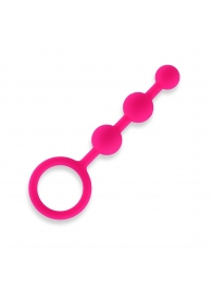 Розовые силиконовые анальные бусы Silicone Anal Beads - 14 см. - All About Anal