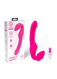 Розовый безремневой страпон на радиоуправлении Strapless Together - 22 см. - Together Toy - купить с доставкой в Волжском