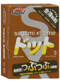 Презервативы Sagami Xtreme FEEL UP с точечной текстурой и линиями прилегания - 3 шт. - Sagami - купить с доставкой в Волжском