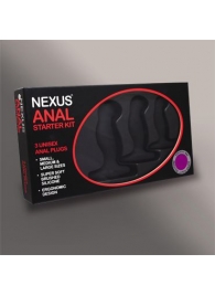 Набор из 3 массажеров простаты чёрного цвета NEXUS ANAL STARTER KIT - Nexus Range - в Волжском купить с доставкой