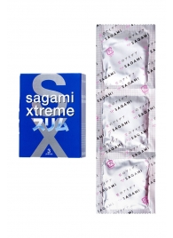 Розовые презервативы Sagami Xtreme FEEL FIT 3D - 3 шт. - Sagami - купить с доставкой в Волжском