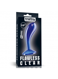 Синяя анальная втулка Flawless Clear Prostate Plug 6.0 - 15 см. - Lovetoy - в Волжском купить с доставкой