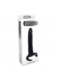 Чёрная насадка-фаллос для двойного проникновения INFLATABLE DILDO SLIM DONG  - 13,5 см. - Toyz4lovers - в Волжском купить с доставкой