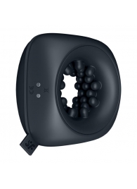 Черный мужской вибромассажер Ring Stroker - Satisfyer - в Волжском купить с доставкой