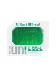 Зеленый мастурбатор-стимулятор Tenga Uni Emerald - Tenga - в Волжском купить с доставкой