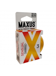 Презервативы анатомической формы Maxus Sensual - 3 шт. - Maxus - купить с доставкой в Волжском