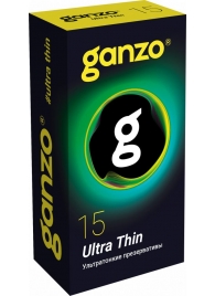 Прозрачные ультратонкие презервативы Ganzo Ultra thin - 15 шт. - Ganzo - купить с доставкой в Волжском