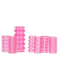 Набор из 7 розовых насадок на пенис ONE-A-DAY PENIS SLEEVES PINK - Seven Creations - в Волжском купить с доставкой
