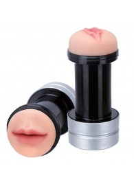 Двусторонний мастурбатор REALSTUFF 2 IN 1 HUMMER MOUTH   VAGINA - ротик и вагина - Dream Toys - в Волжском купить с доставкой