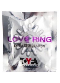 Прозрачное гелевое эрекционное кольцо с шипиками - Toyfa Basic - в Волжском купить с доставкой