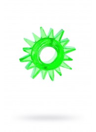 Зеленое эрекционное кольцо-солнце - Toyfa Basic - в Волжском купить с доставкой