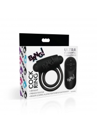 Черное эрекционное виброкольцо 28X Remote Control Vibrating Cock Ring   Bullet - XR Brands - в Волжском купить с доставкой