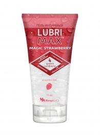 Интимный гель-смазка на водной основе Lubrimax Magic Strawberry - 75 мл. - ИнтелБИО - купить с доставкой в Волжском