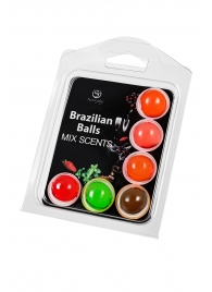 Набор из 6 шариков с ароматизированными массажными маслами Brazilian Balls - Secret Play - купить с доставкой в Волжском