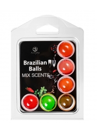 Набор из 6 шариков с ароматизированными массажными маслами Brazilian Balls - Secret Play - купить с доставкой в Волжском