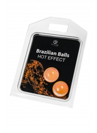 Набор из 2 шариков с массажным маслом Brazilian Balls с разогревающим эффектом - Secret Play - купить с доставкой в Волжском