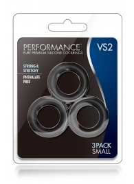 Набор из 3 черных эрекционных колец Black Small Penis Rings - Blush Novelties - в Волжском купить с доставкой