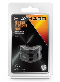 Черное эрекционное кольцо на мошонку Beef Ball Stretcher Snug - Blush Novelties - в Волжском купить с доставкой