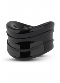 Черное эрекционное кольцо на мошонку Beef Ball Stretcher Snug - Blush Novelties - в Волжском купить с доставкой