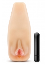Мастурбатор-вагина с вибрацией Soft   Wet Natasha Realistic Beige Masturbator - Blush Novelties - в Волжском купить с доставкой