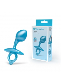 Голубая анальная пробка для массажа простаты Bulb Silicone Prostate Plug - 10,7 см. - b-Vibe - в Волжском купить с доставкой