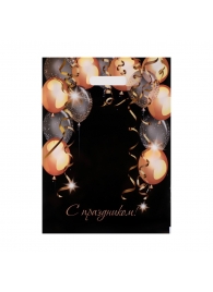 Пакет с вырубной ручкой и принтом в виде шариков (30х40 см) - Сима-Ленд - купить с доставкой в Волжском