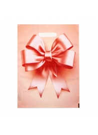 Пакет с принтом в виде банта с вырубной ручкой (30х40 см) - Сима-Ленд - купить с доставкой в Волжском