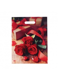 Пакет с принтом в виде роз (31х40 см) - Сима-Ленд - купить с доставкой в Волжском