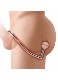 Кольцо на пенис с анальным стимулятором Stainless Steel Anal Hook   Cock Ring - BlueLine - в Волжском купить с доставкой