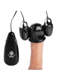 Черная стимулирующая насадка для головки полового члена Multi Speed Vibrating Penis Head Teaser - XR Brands - в Волжском купить с доставкой