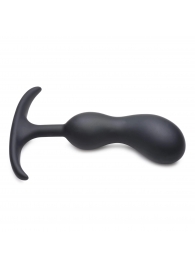 Черный массажер простаты с утяжелителями Premium Silicone Weighted Prostate Plug Medium - 16,3 см. - XR Brands - в Волжском купить с доставкой