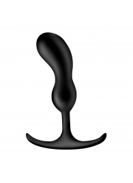 Черный массажер простаты с утяжелителями Premium Silicone Weighted Prostate Plug Medium - 16,3 см. - XR Brands - в Волжском купить с доставкой