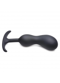 Черный массажер простаты с утяжелителями Premium Silicone Weighted Prostate Plug Large - 18,8 см. - XR Brands - в Волжском купить с доставкой