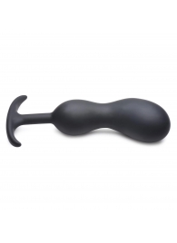 Черный массажер простаты с утяжелителями Premium Silicone Weighted Prostate Plug XL - 20,8 см. - XR Brands - в Волжском купить с доставкой