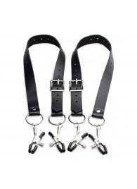 Ремни с зажимами для половых губ Spread Labia Spreader Straps with Clamps - XR Brands - купить с доставкой в Волжском