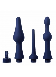 Набор из 3 универсальных насадок для анального душа Universal 3 Piece Silicone Enema Attachment Set - XR Brands - купить с доставкой в Волжском