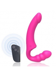 Розовый безремневой страпон Straples Strap-On Dildo - Erokay - купить с доставкой в Волжском