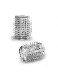 Прозрачная насадка с шипами STAY HARD COCK SLEEVE 01 CLEAR - Blush Novelties - в Волжском купить с доставкой