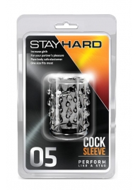 Прозрачная насадка с капельками STAY HARD COCK SLEEVE 05 CLEAR - Blush Novelties - в Волжском купить с доставкой