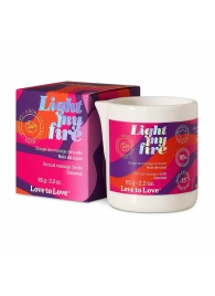 Массажная свеча Light My Fire Coconut с ароматом кокоса - 65 гр. - Love to Love - купить с доставкой в Волжском