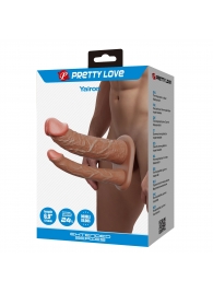 Реалистичная полая насадка на член для двойного проникновения Yairon - 17,5 см. - Baile - купить с доставкой в Волжском