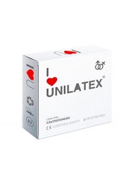 Ультратонкие презервативы Unilatex Ultra Thin - 3 шт. - Unilatex - купить с доставкой в Волжском