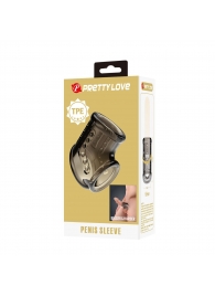 Дымчатая насадка на пенис и мошонку - Baile - в Волжском купить с доставкой